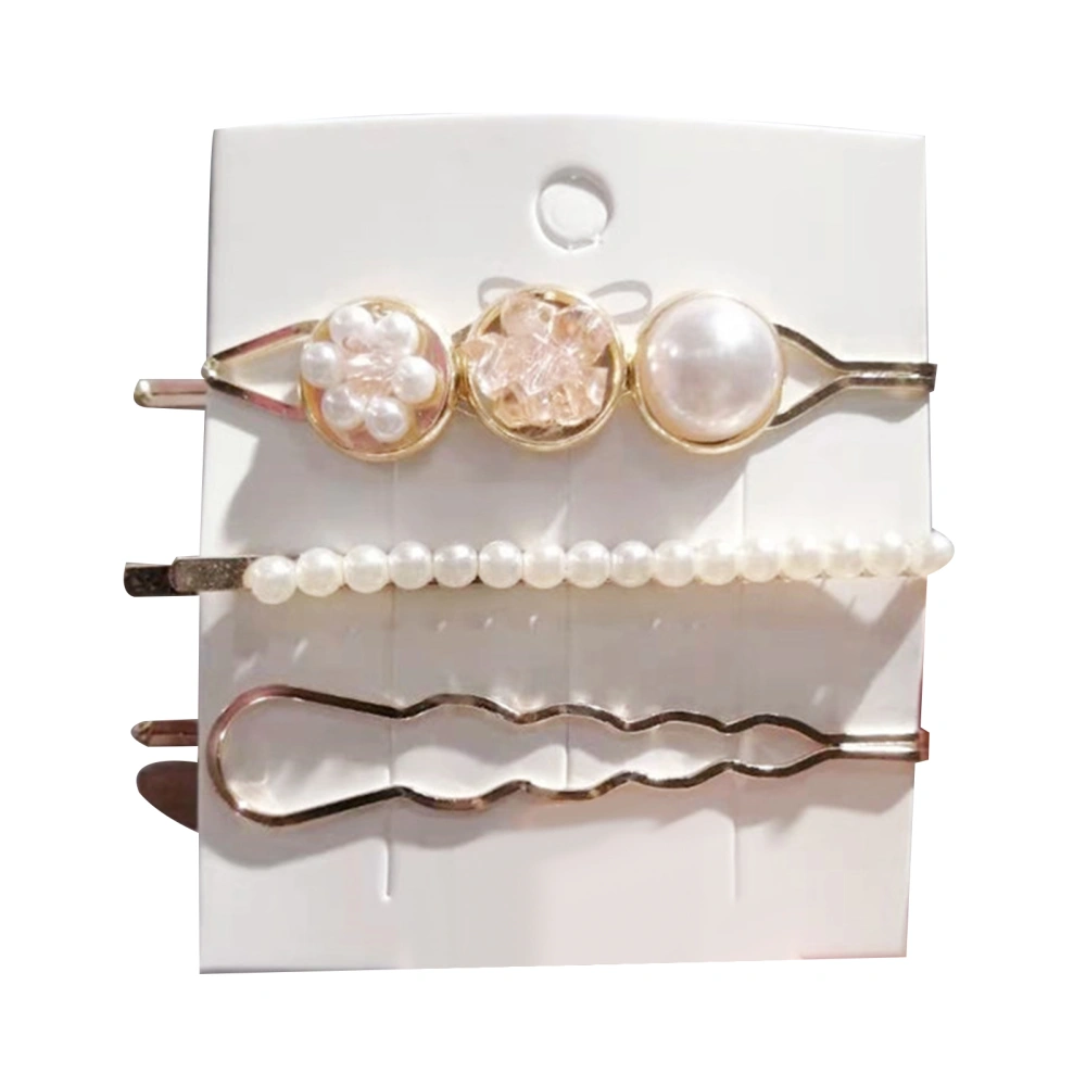 Pearl Clip Delicate Exquisite Alloy Fashionable Girl Hair Clips for Hair Accessories White