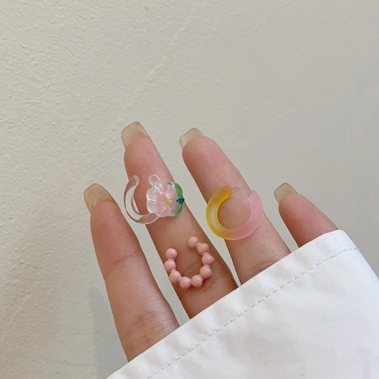 Ear Cuff Earrings Holeless Fashionable Girlish Adjustable Clip On Ear Jewelry for Girls 3 Pcs Pink