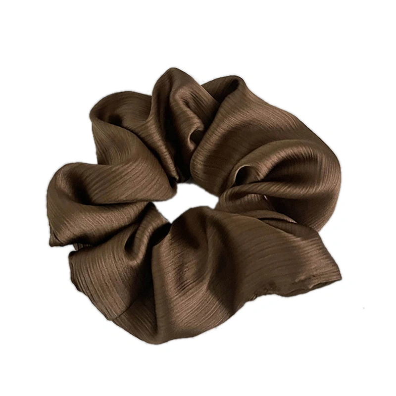 Hair Scrunchies Exquisite Shiny Soft Comfortable Hair Bands Scrunchies Ponytail Holder Hair Ties Rope for Girls Large Brown