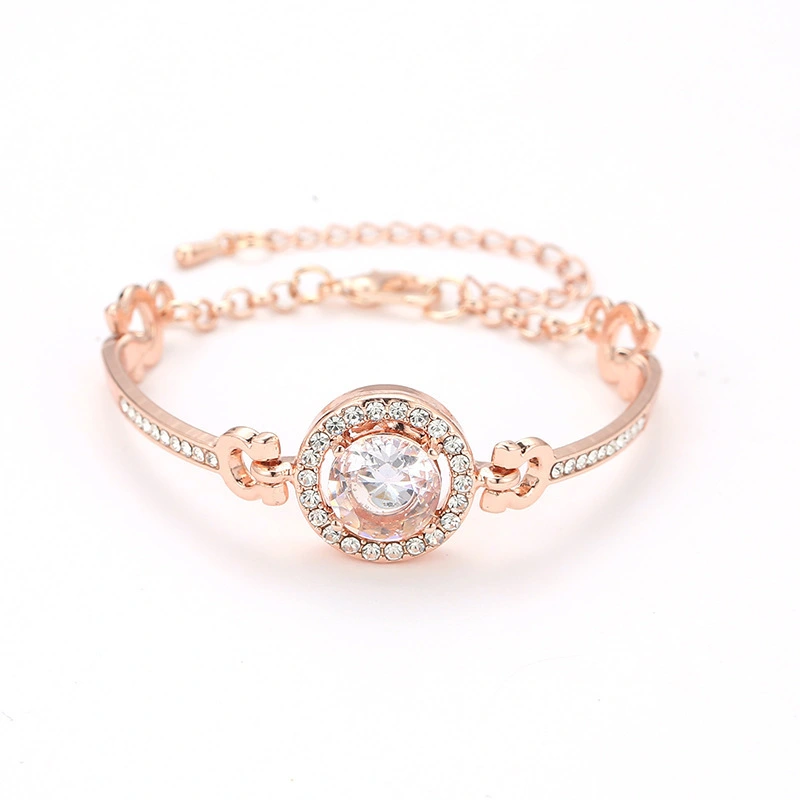 Women's Bracelet Korean Style Fashion Ladies Simple Temperament All Match Flashing Accessories Rose Gold