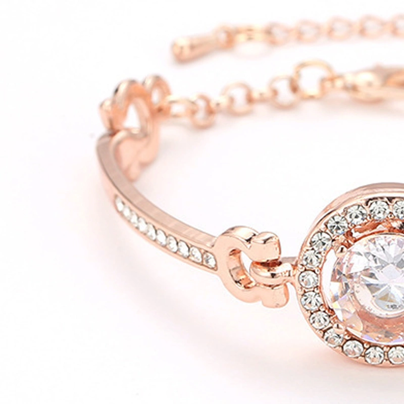 Women's Bracelet Korean Style Fashion Ladies Simple Temperament All Match Flashing Accessories Rose Gold