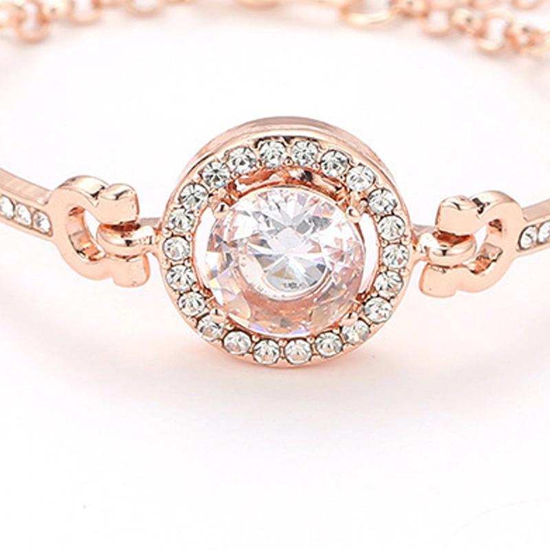 Women's Bracelet Korean Style Fashion Ladies Simple Temperament All Match Flashing Accessories Rose Gold