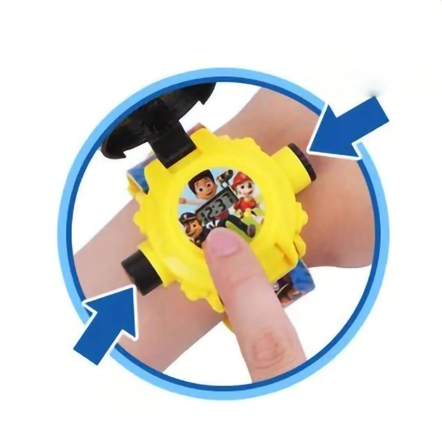 Children Projector Watch Cute Cartoon Dog Pattern Toy Christmas Birthday Gift for 3‑8 Years Old Boys Girls Yellow