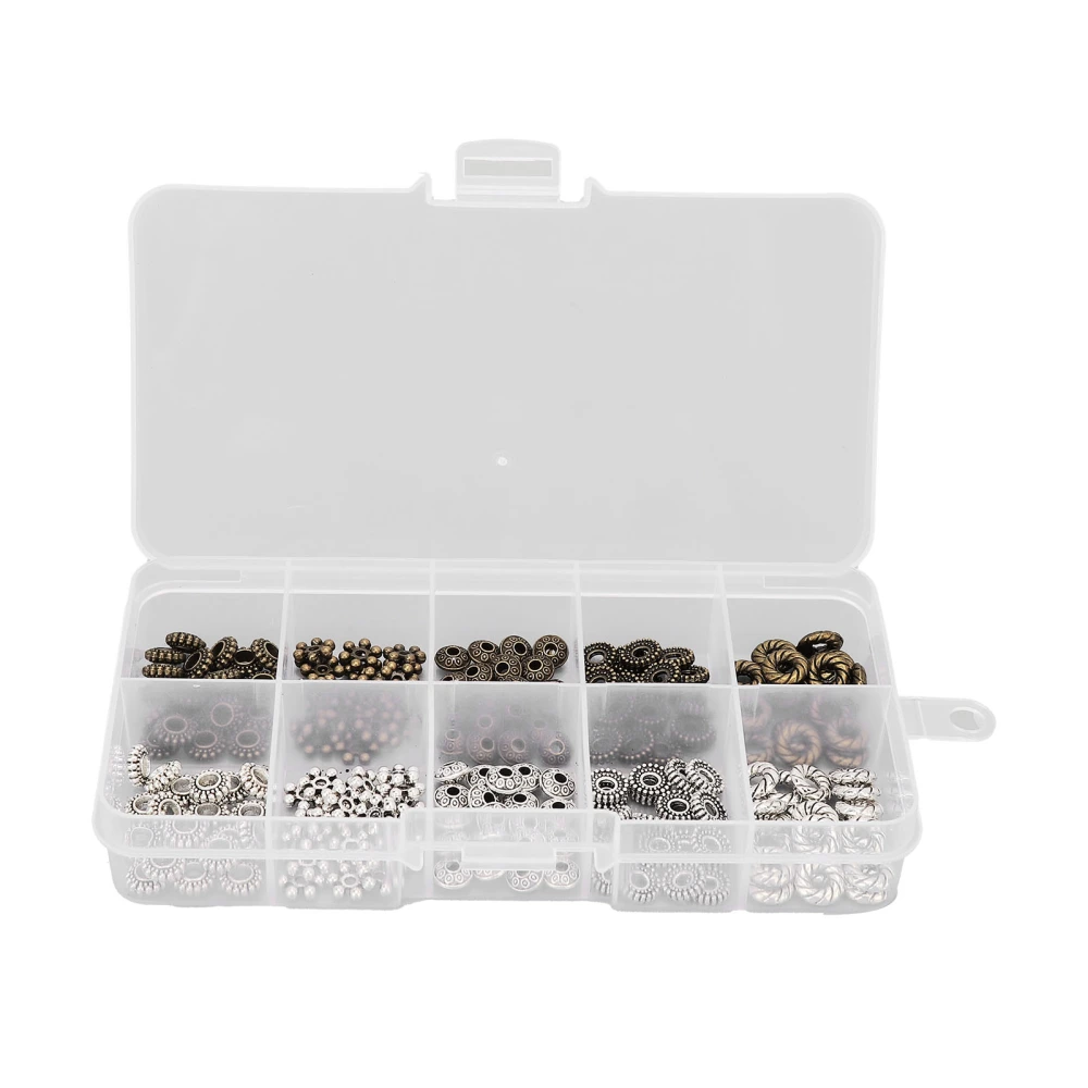 DIY Jewelry Spacer Beads Kit Silver Metal Jewelry Accessories for Bracelet Necklace Jewelry Making