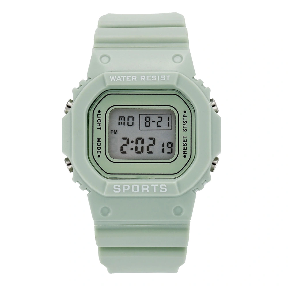 LED Electronic Sports Watch Waterproof Lightweight Luminous Smartwatch for Boys Girls Green