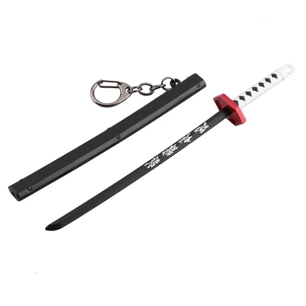 Japanese Anime Sword Keychain Mini Katana Keychains Anime Key Chain Cosplay Pendant Gift