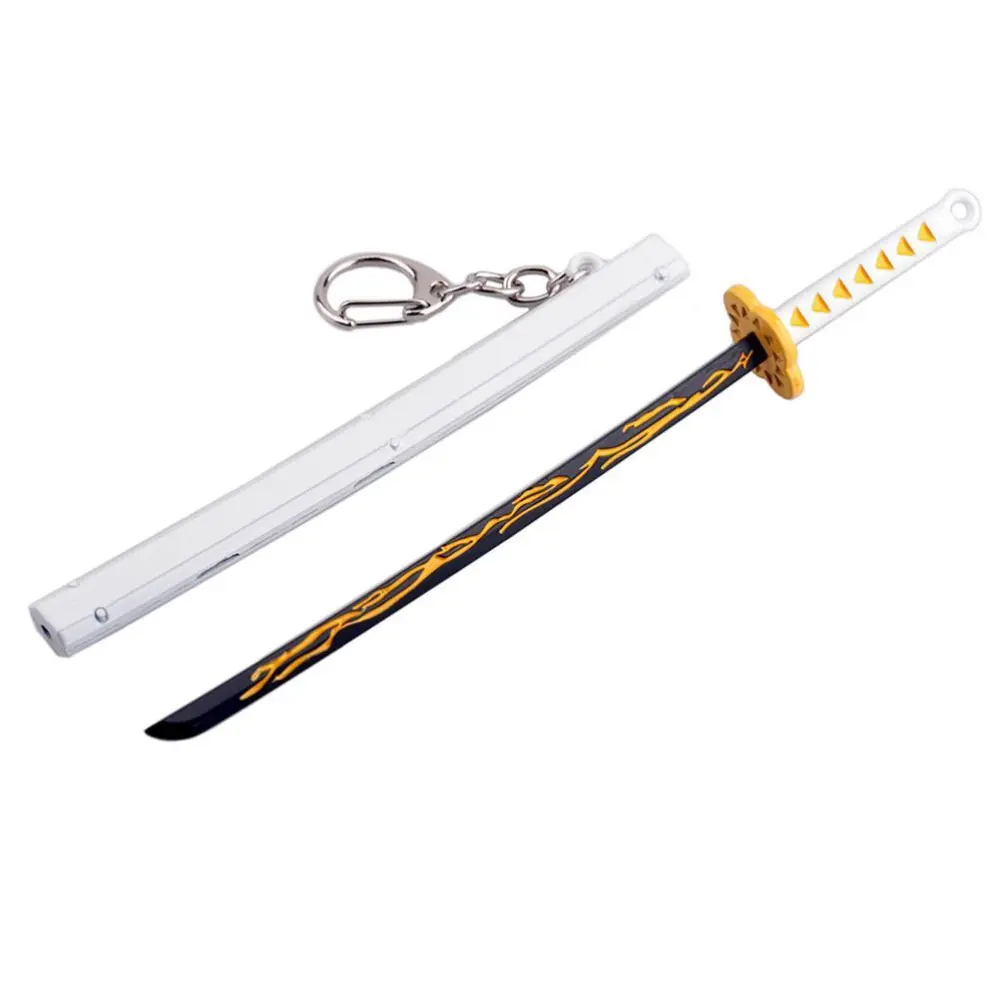 Japanese Anime Sword Keychain Mini Katana Keychains Anime Key Chain Cosplay Pendant Gift