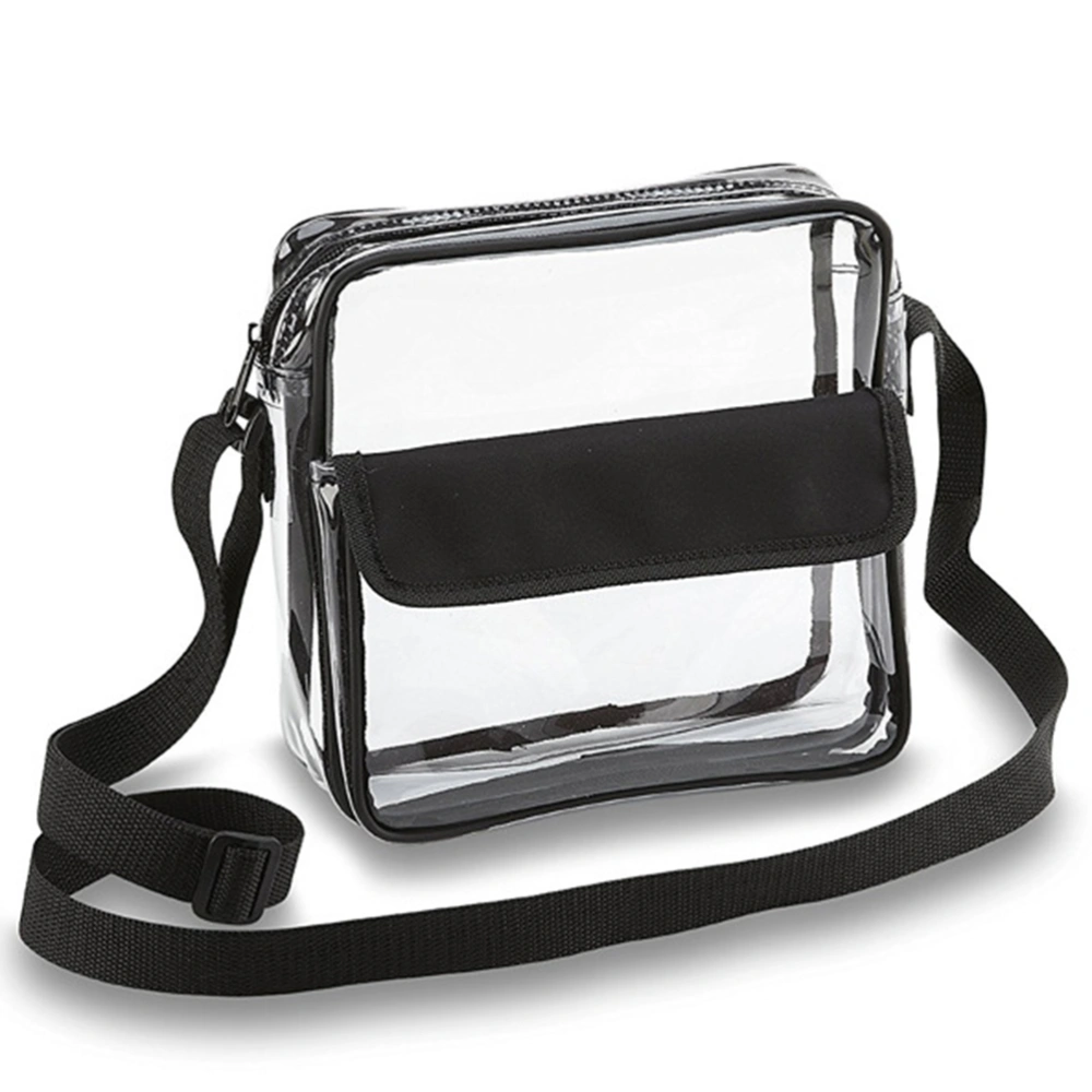 Clear Crossbody Messenger Shoulder Bag with Adjustable Strap for Sports Event Concert Festival Work