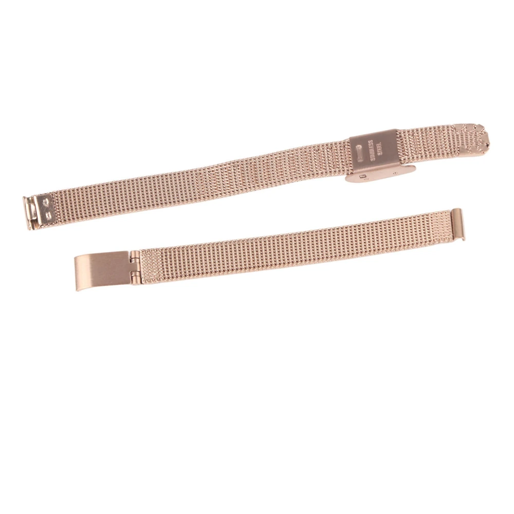 Mesh Stainless Steel Watch Strap Woven Watchband Replacement Accessory for Men Women Rose Gold 0.31in