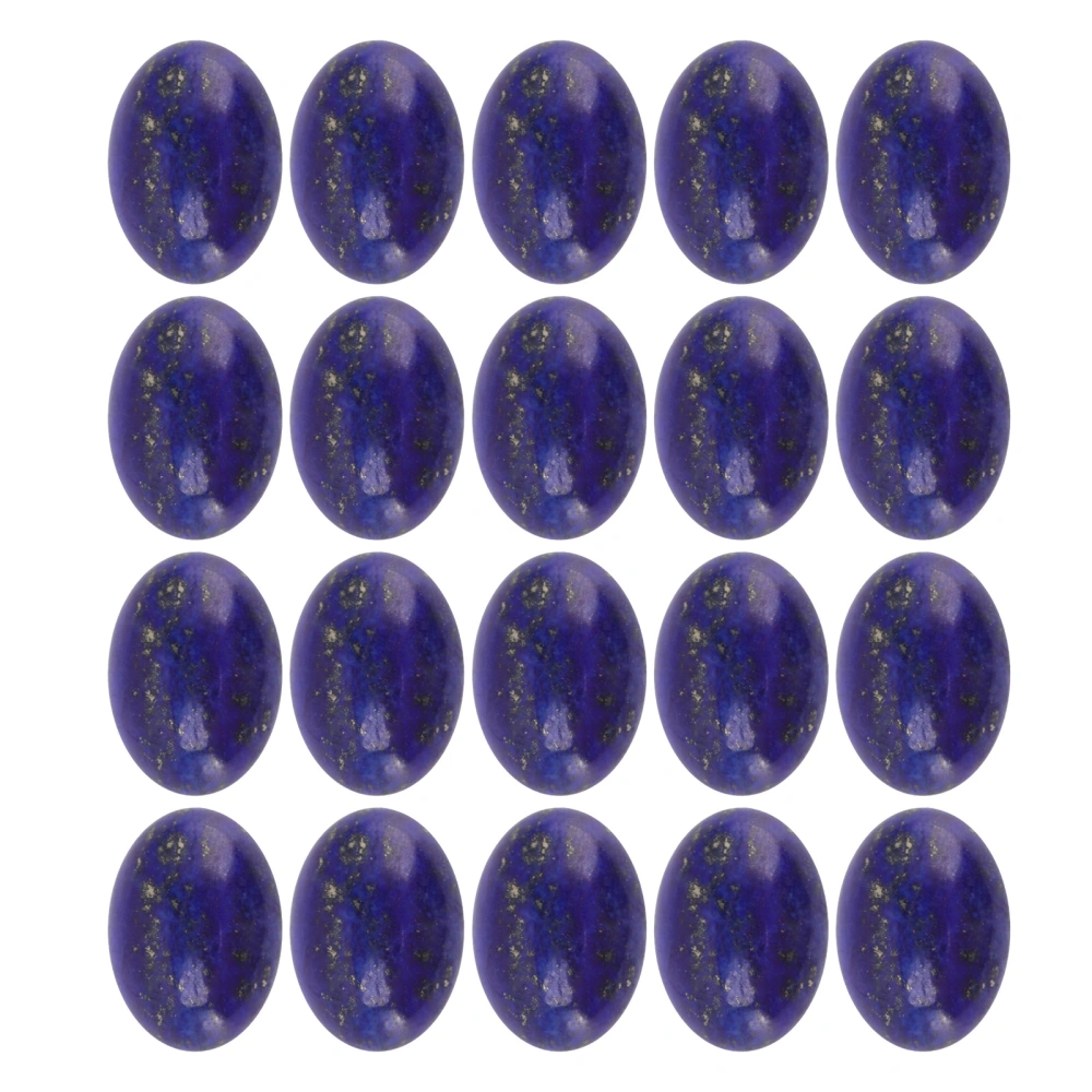 20pcs Oval Flatback Cabochon Lapis Lazuli Exquisite Ring Necklace DIY Stone Bead for Jewelry Making