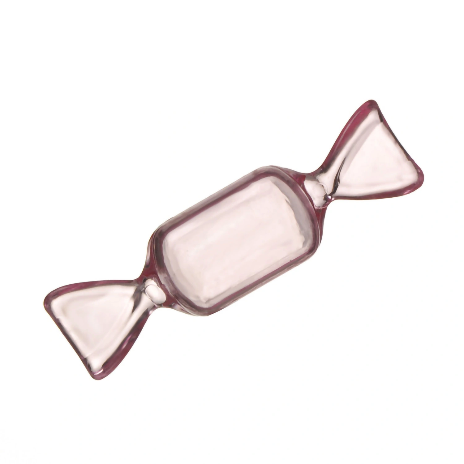 Candy Shape Storage Box Innovative Cartoon Transparent Jewelry Container for Earrings Candies Rings Beads Translucent Pink Approx. 8.5x2.5cm / 3.3x1.0in