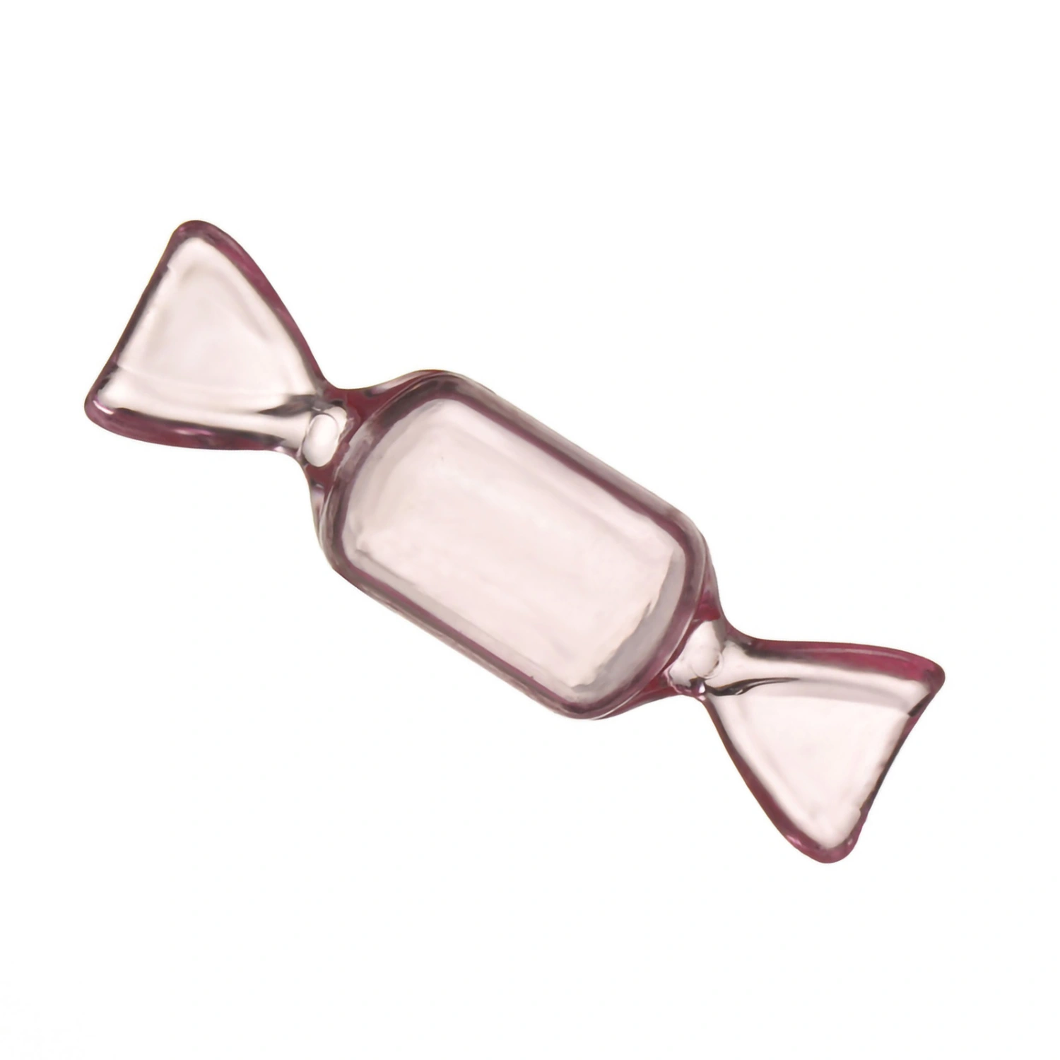 Candy Shape Storage Box Innovative Cartoon Transparent Jewelry Container for Earrings Candies Rings Beads Translucent Pink Approx. 8.5x2.5cm / 3.3x1.0in