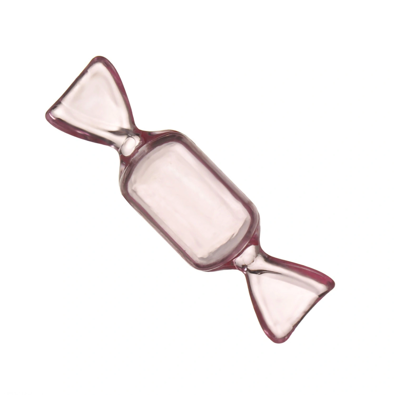Candy Shape Storage Box Innovative Cartoon Transparent Jewelry Container for Earrings Candies Rings Beads Translucent Pink Approx. 8.5x2.5cm / 3.3x1.0in