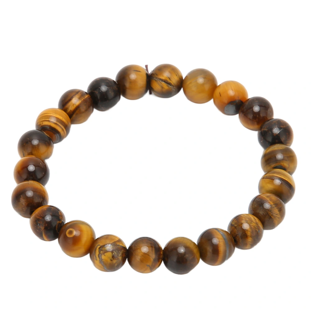 Tiger Eye Bracelet Good Gloss Good Elasticity 8mm Natural Tiger Eye Bracelet for Holiday Birthday Gift DIY Jewelry