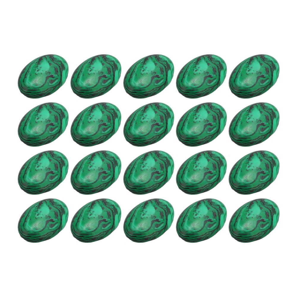 20PCS Egg Shaped Malachite Gemstone Cabochon Jewellery Beads 18x13mm for Christmas Birthdays Anniversaries Gifts