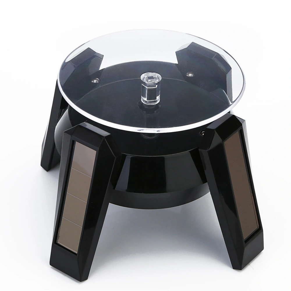 Rotating Display Stand 360 Degree Automatic Rotating Solar Display Table Model Figure Base Display Table Turntable Black