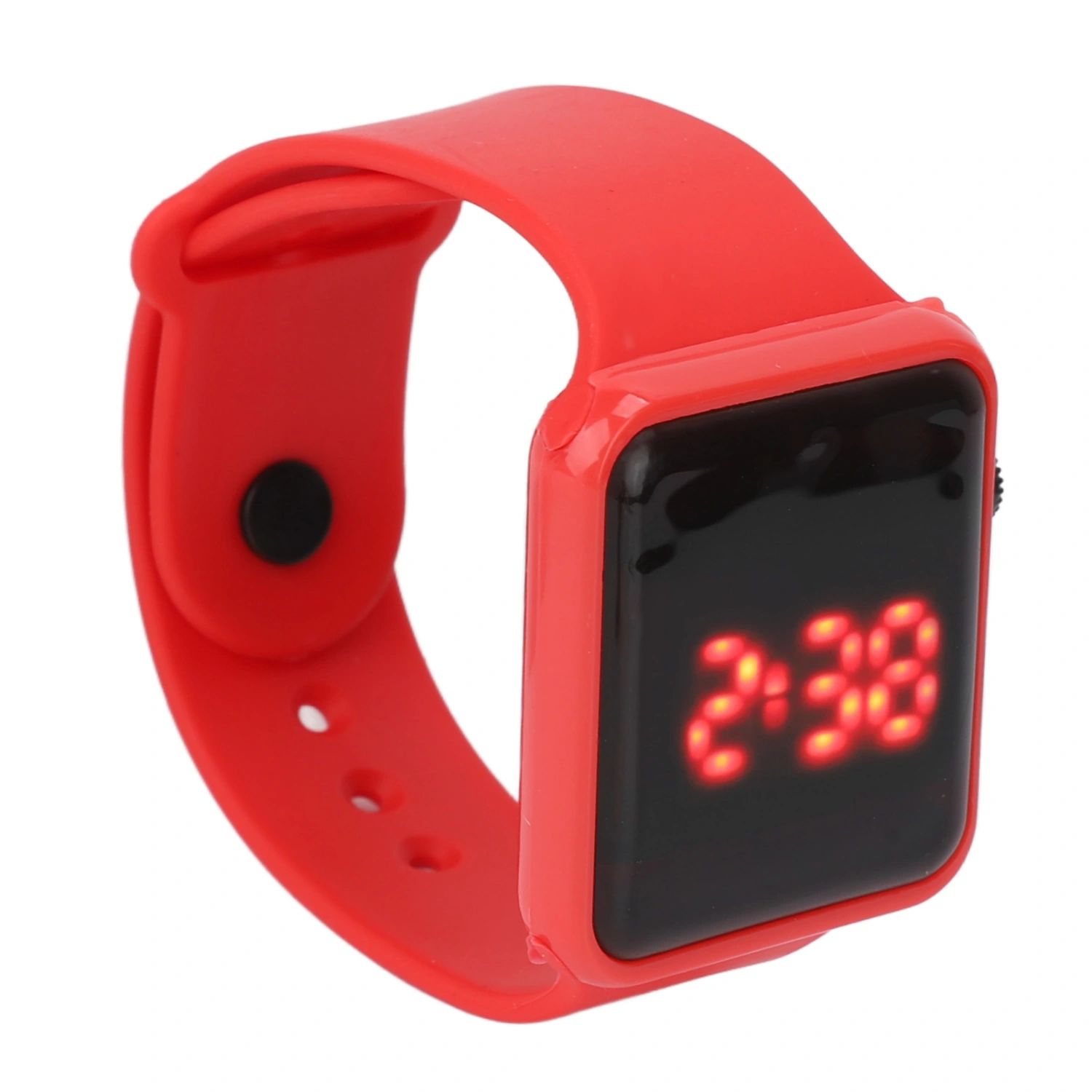 Sport Watch LED Screen Quadrate Shape Backlight Design Digital Kids Watch for Leisure Activities Red