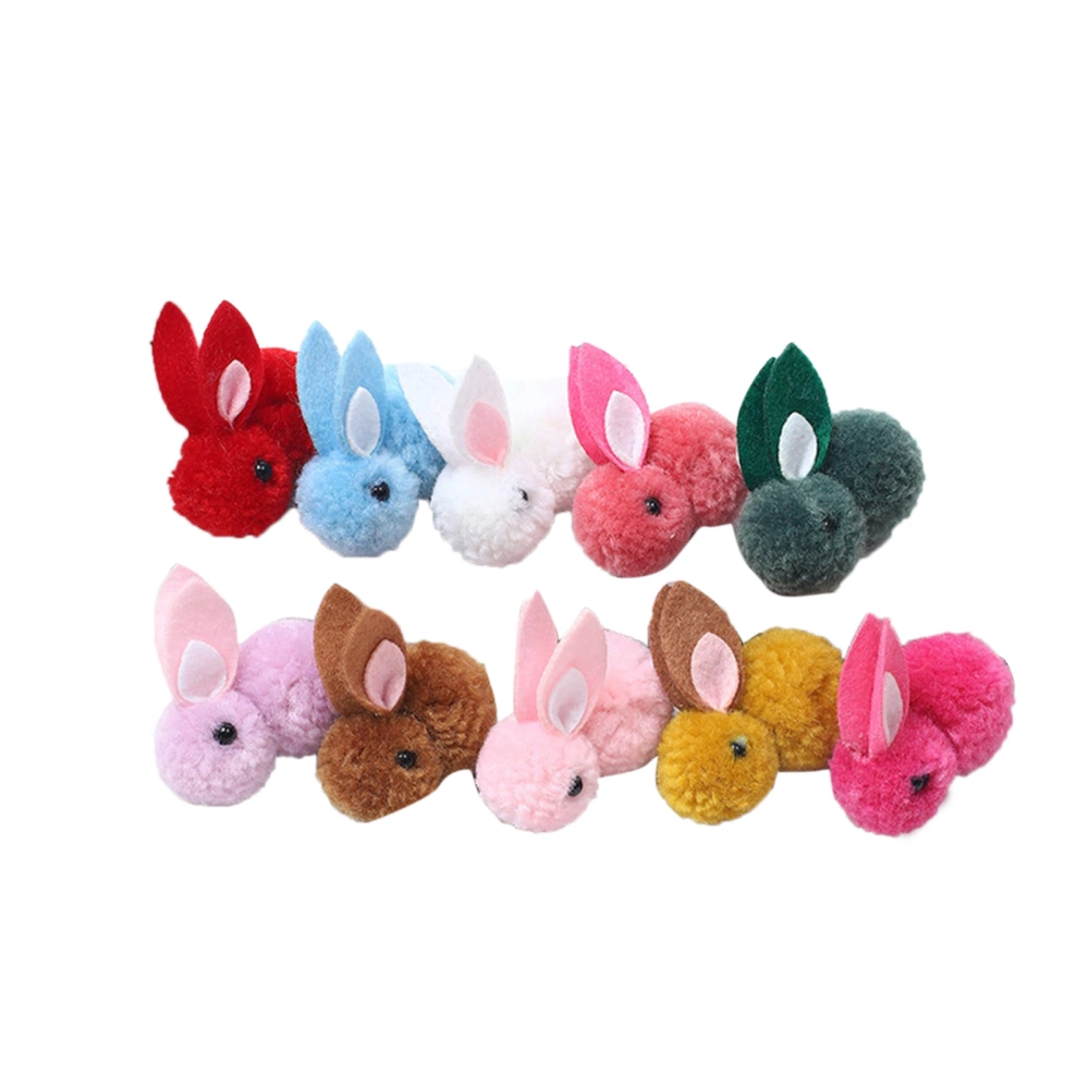 Rabbit Hair Clip Soft Cute Stuffed Rabbit Hairpins for Women Girl Easter Soft Baby Infant TeensRandom Color