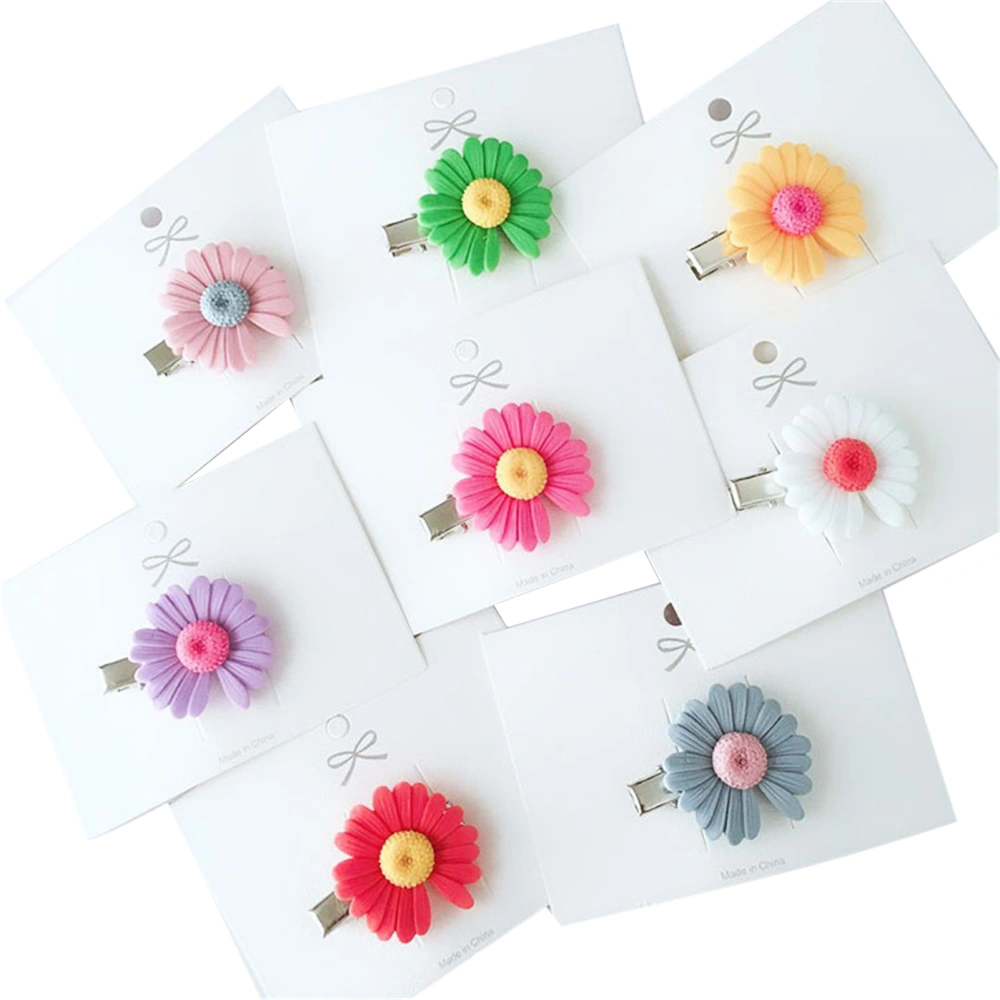 Cute Flower Hair Clip Exquisite Daisy Hair Clip Plastic Resin Hair Accessories for Girl Female1 Large Flower