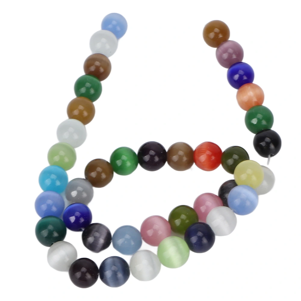 DIY Round Beads Mixed Colors Natural Stone Bracelet Necklace Jewelry Making Accessories 0.39in Diameter