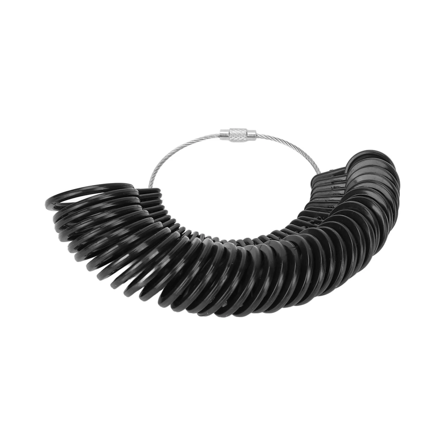 Ring Sizer Professional Portable Finger Size Gauge Jewelry Size Measuring Tool for Wedding Ring MakingBlack