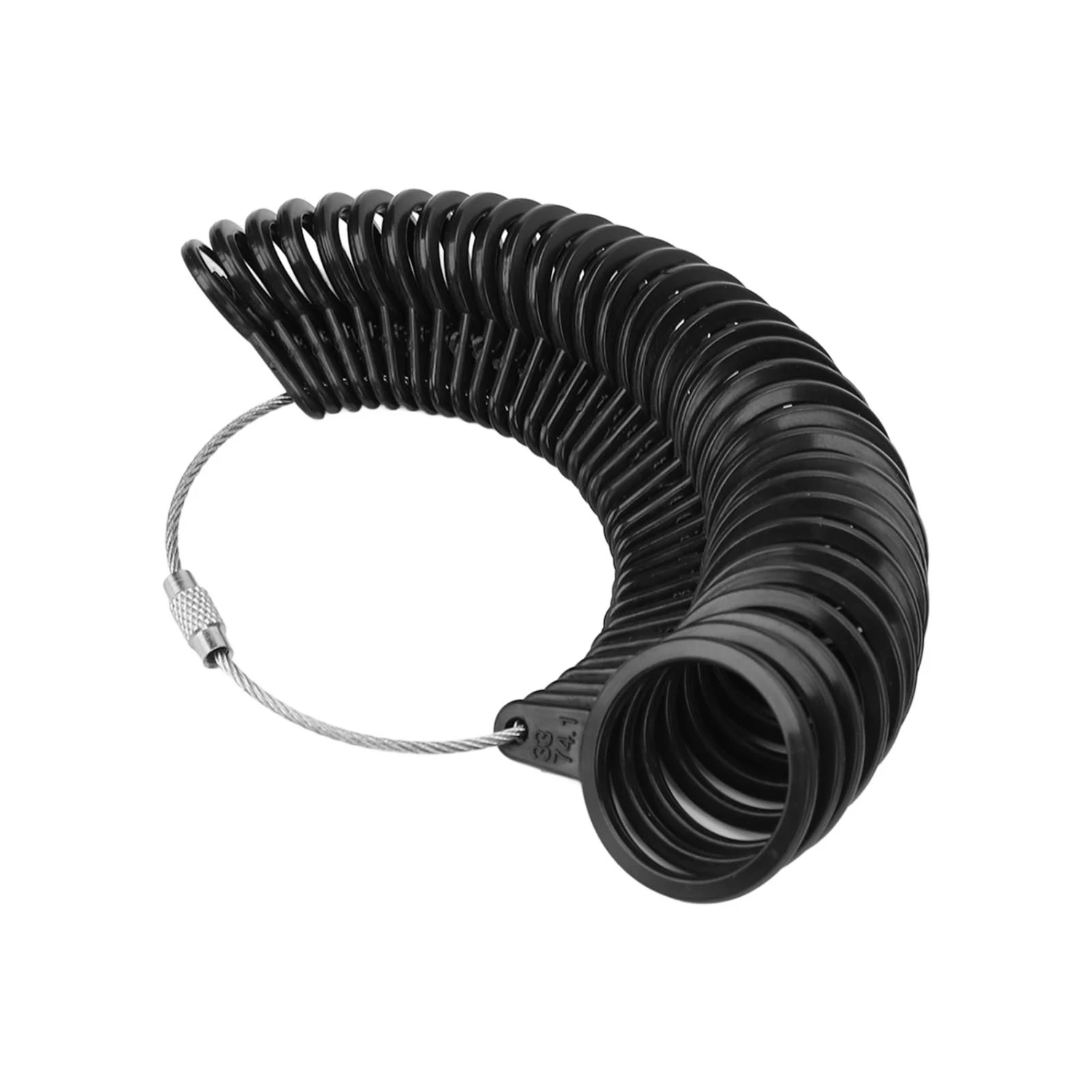 Ring Sizer Professional Portable Finger Size Gauge Jewelry Size Measuring Tool for Wedding Ring MakingBlack