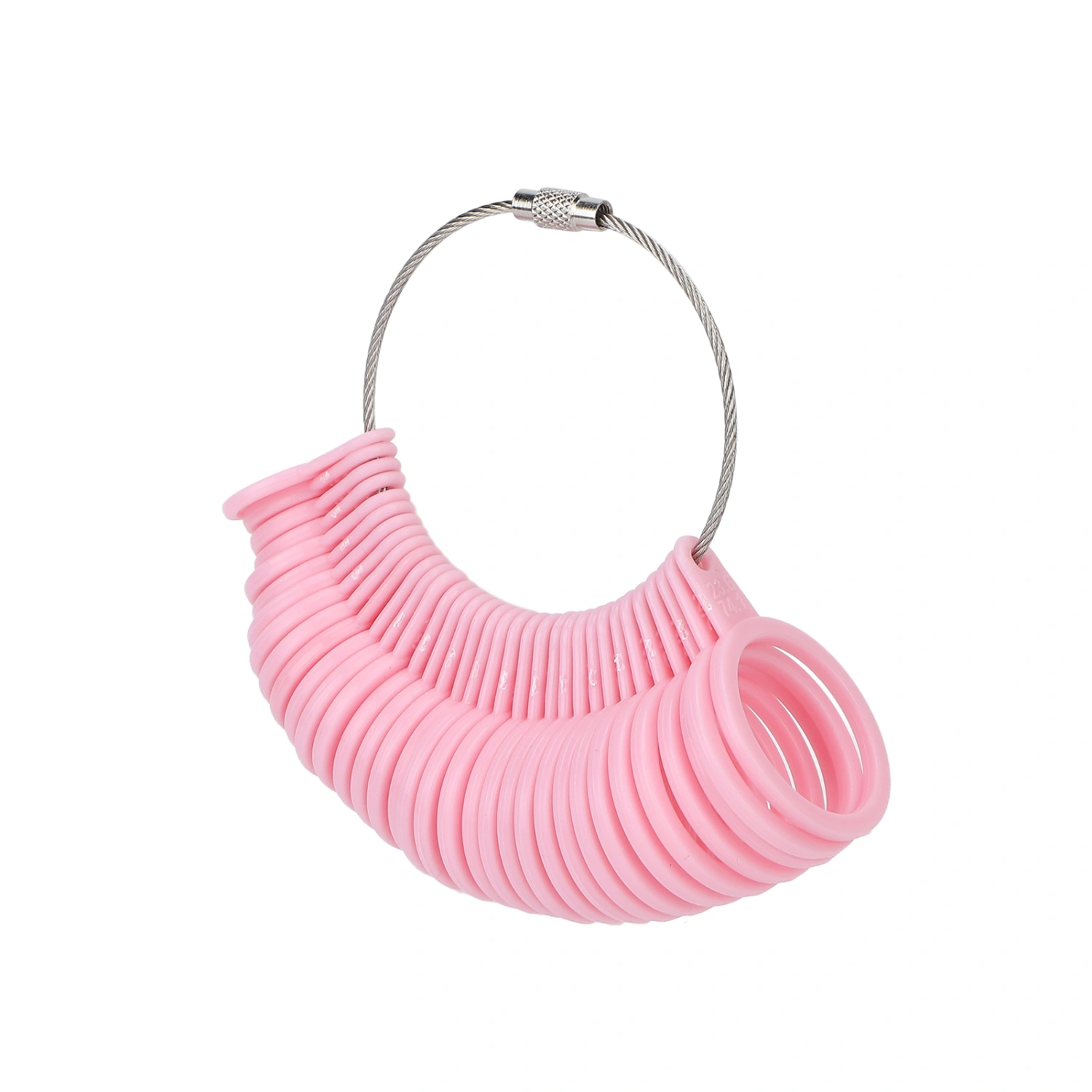 Finger Ring Size Measuring Tool Pink Professional Gauge High Accuracy for Jewelry Makers Workers Shops