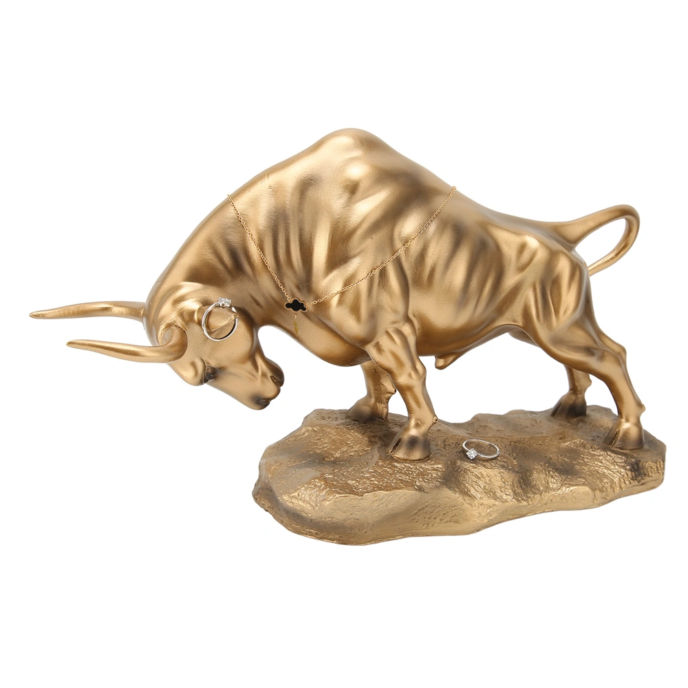 Bull Sculpture Resin Feng Shui Ox Figurine for Chinese Souvenirs Gifts Home Office Decor