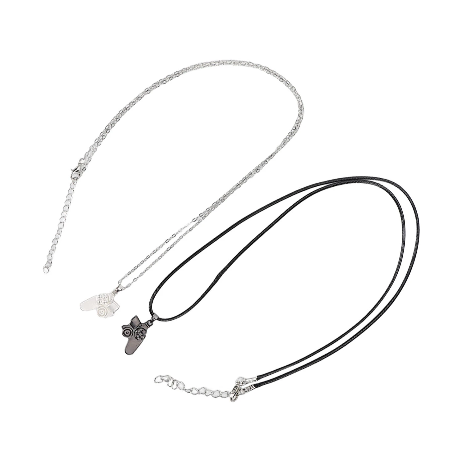 2pcs Exquisite Matching Controller Necklaces Magnetic Pendants Necklace Valentine's Day Necklace