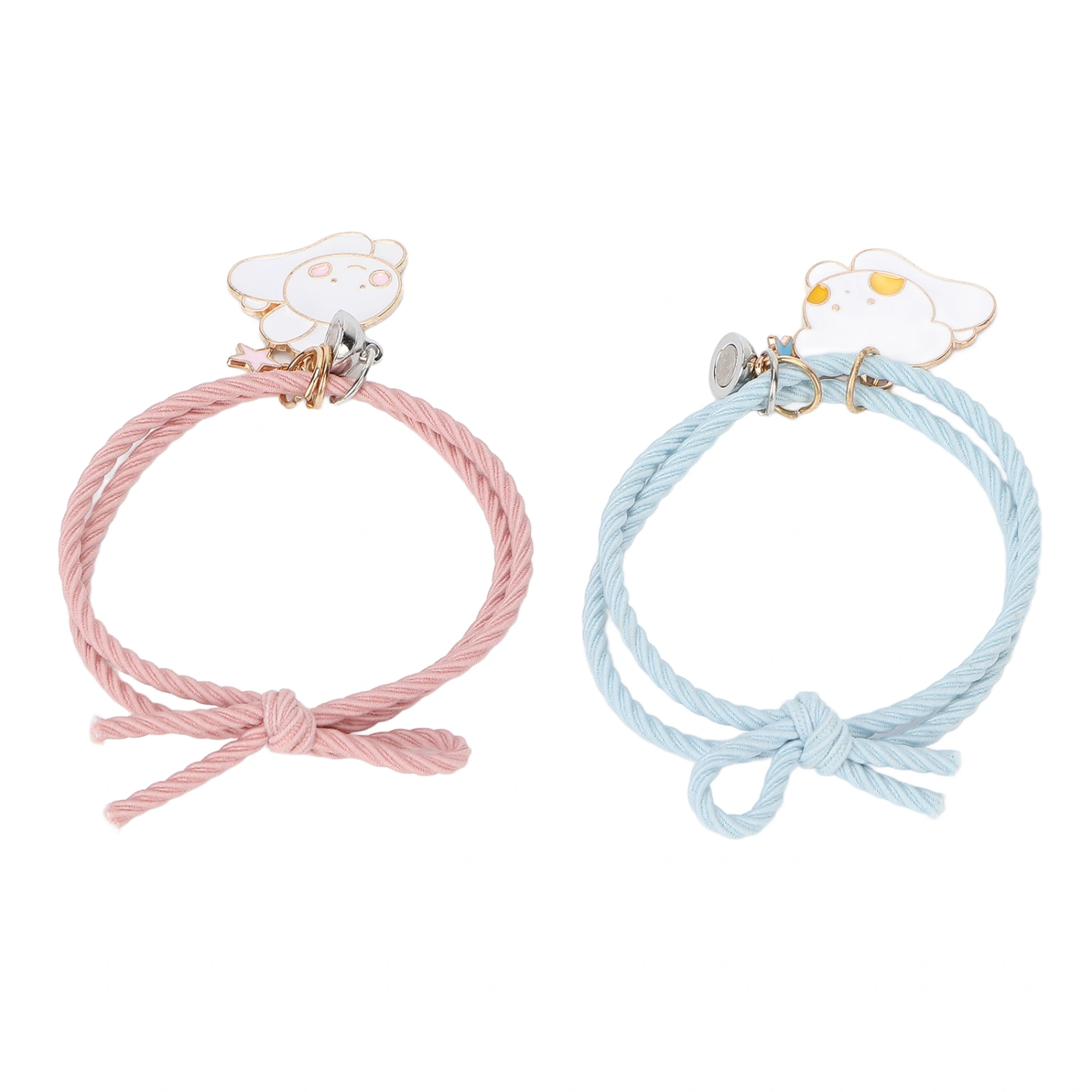 2pcs Magnetic Couple Bracelet Bunny Mutual Attraction Couples Relationship Bracelet for Best Friend Boyfriend Girlfriend