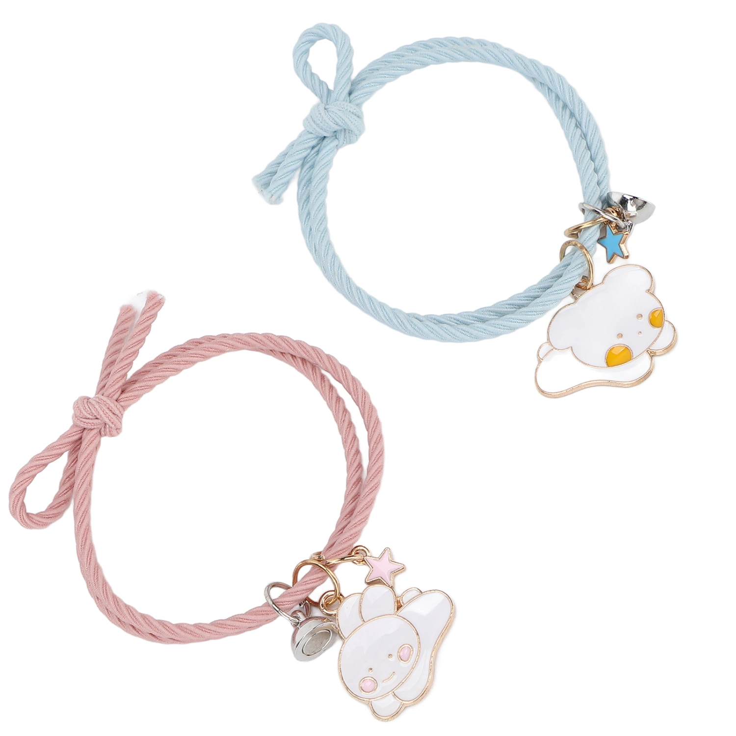 2pcs Magnetic Couple Bracelet Bunny Mutual Attraction Couples Relationship Bracelet for Best Friend Boyfriend Girlfriend