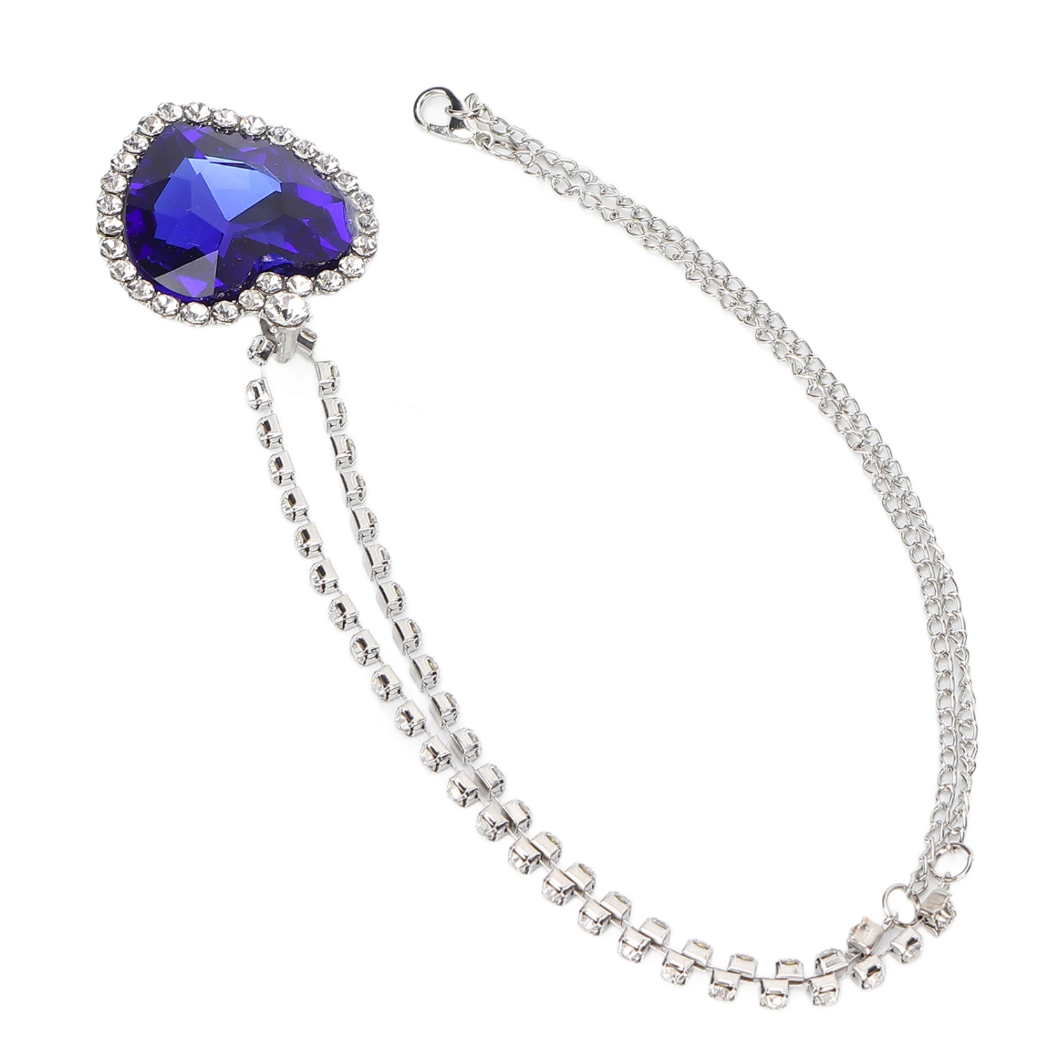 Blue Love Heart Pendant Necklace Love Necklace Elegant Fashion Necklace Valentine's Day Gift