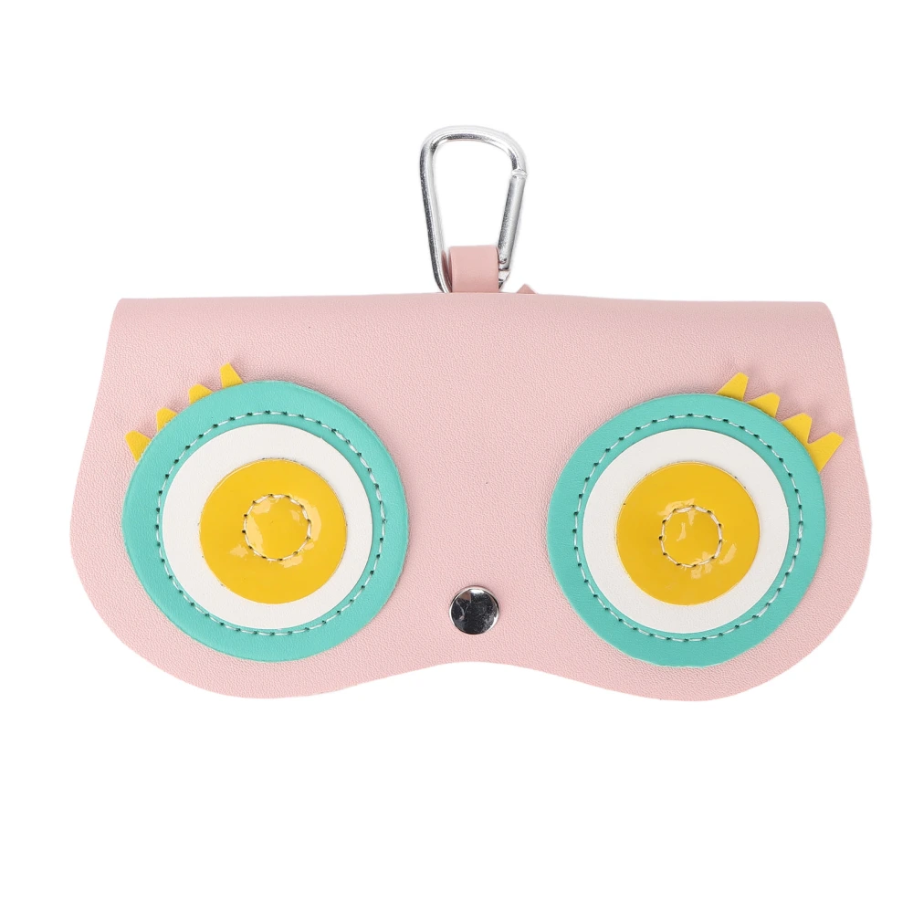 Sunglasses Case Dizzy Eyes Pattern Snap Closure Better Protection Scratch Proof Eye Glass Carry Case for Home TravelPink