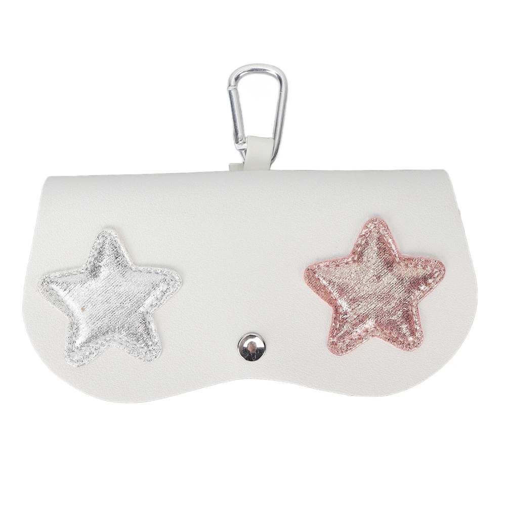 Glasses Bag Five Pointed Star Pattern Portable Glasses Protection Storage Decoration BagWhite