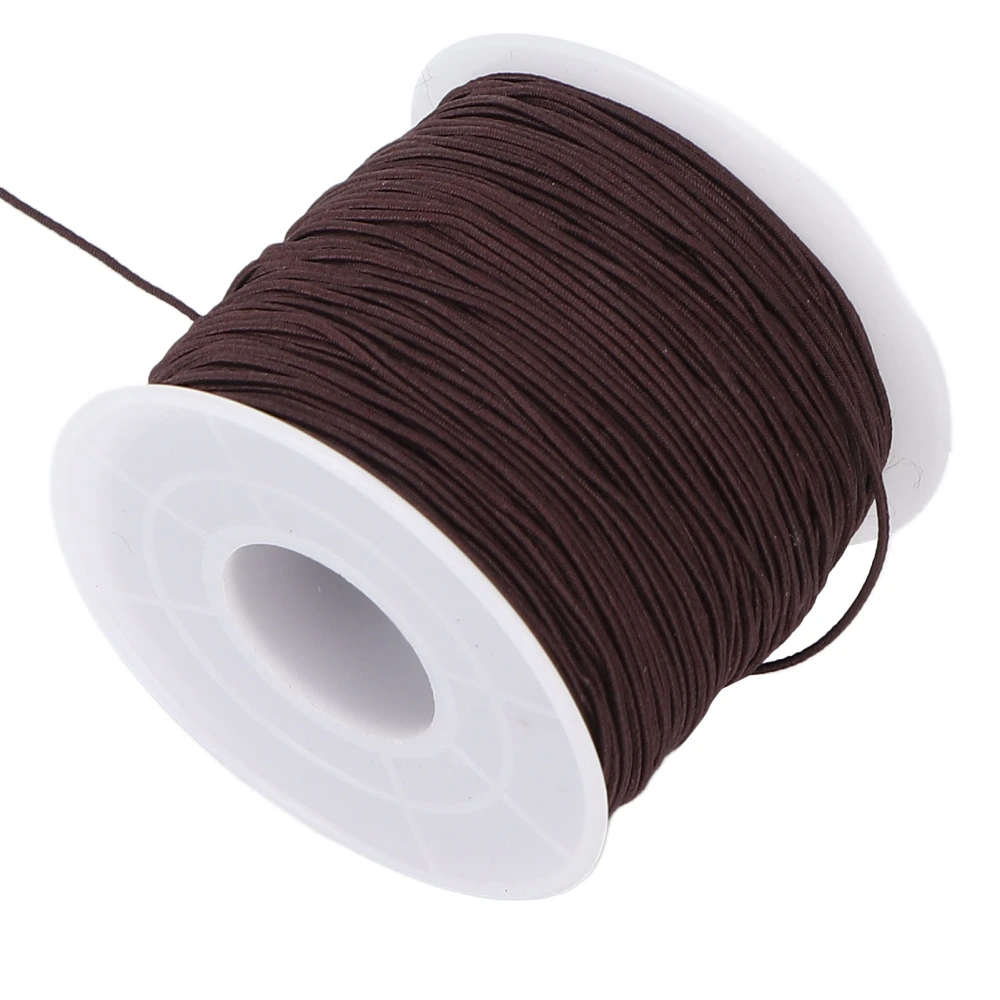 Elastic Bracelet Thread Polyester DIY Jewelry Necklace Bracelet Rope Craft Making Accessories Brown 100m