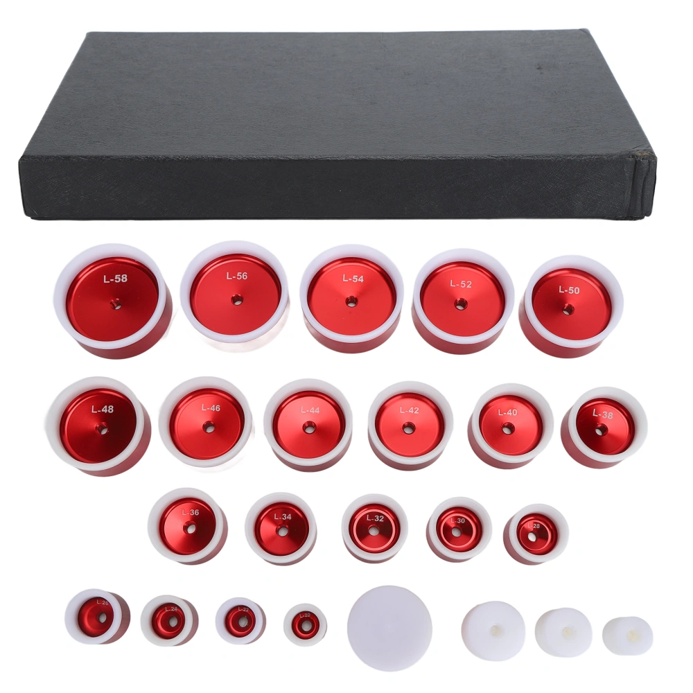 24pcs Watch Capping Machine Dies Aluminum Alloy Mold Watch Back Case Cover Pressing Machine Set