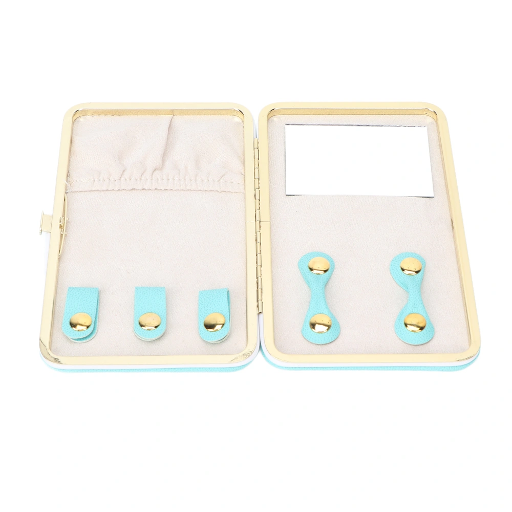 Portable Jewelry Box Large Size Jewellery Organizer Case with Mirror for Rings Earrings NecklaceGreen