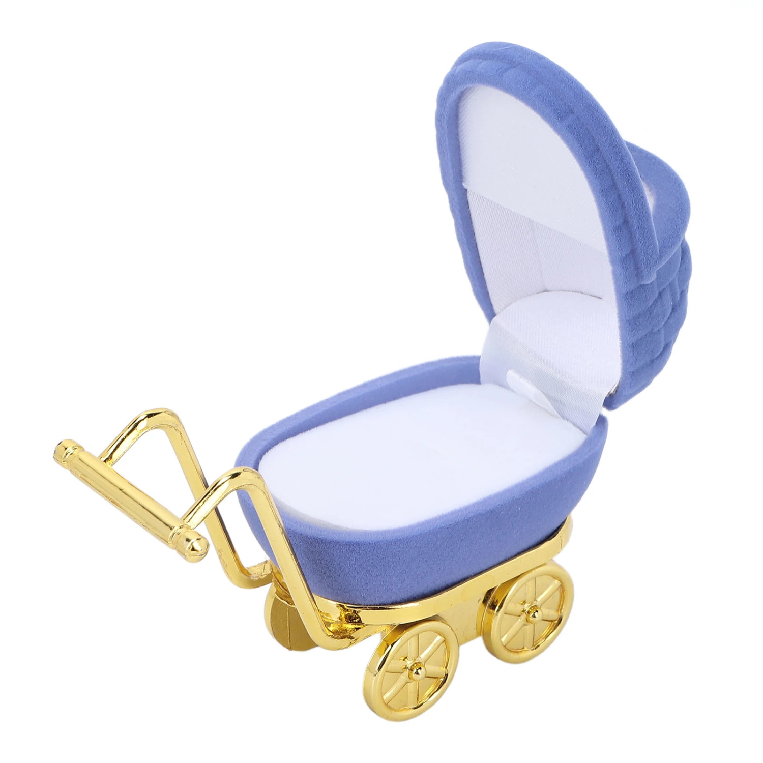 Baby Carriage Jewelry Box Personalized Jewelry Gift Organizer Earrings Necklace Packaging CaseBlue