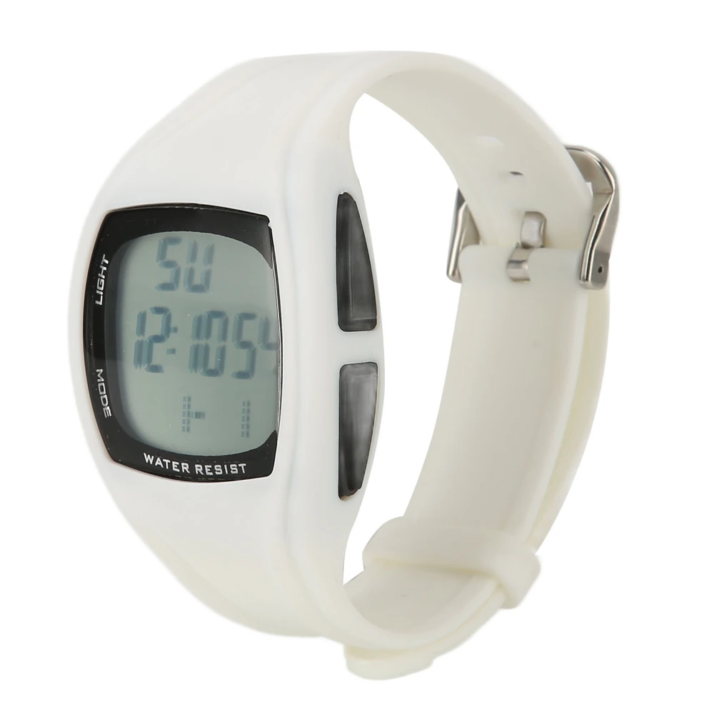 Students Electronic Watch Waterproof Stopwatch Dual Time Fashionable Digital Sports Watch White