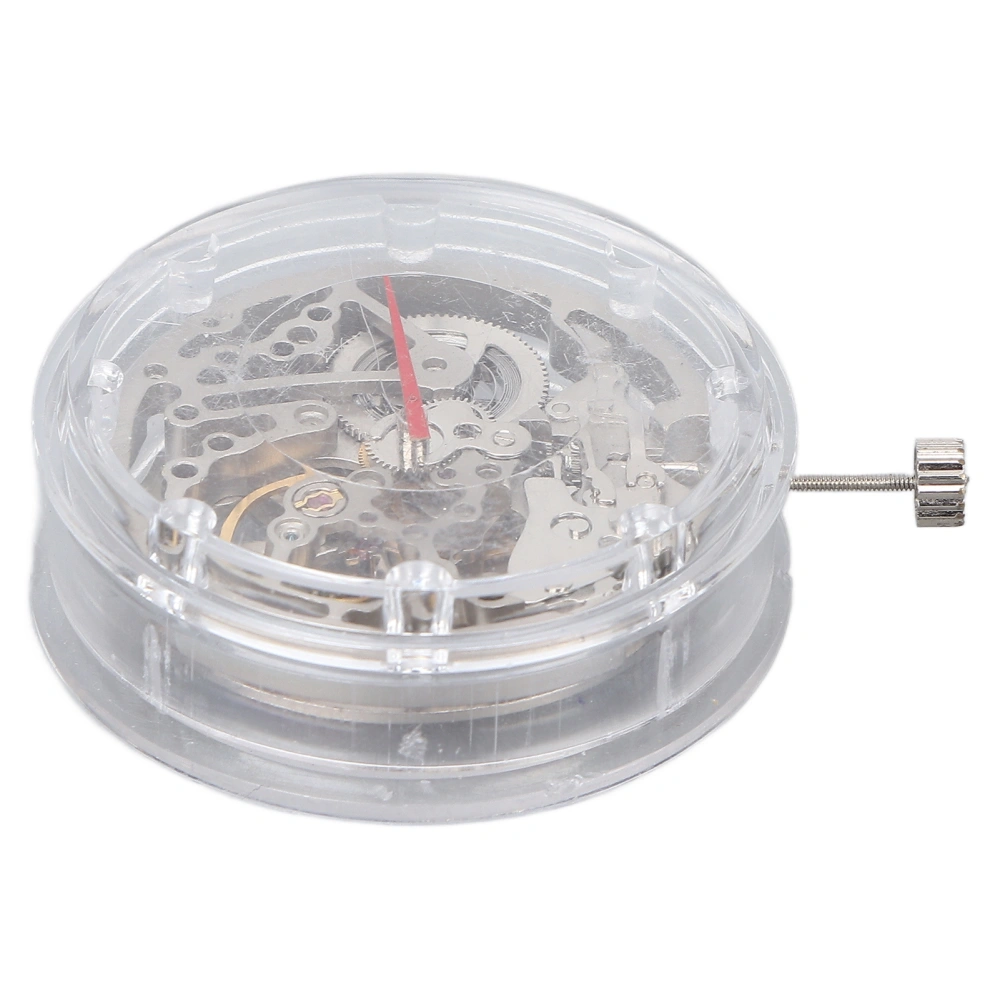 Mechanical Movement Automatic Hollow Watch Movement with Plastic Storage Box for Old Part Replacement