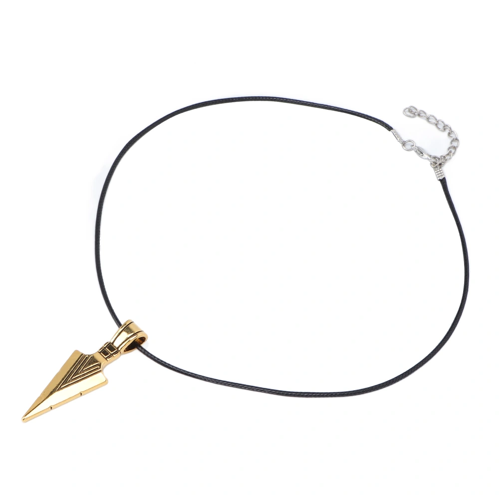 Necklace Alloy Simple Fashionable Arrowhead Pendant Men Necklace Jewelry for Birthday PartyGold