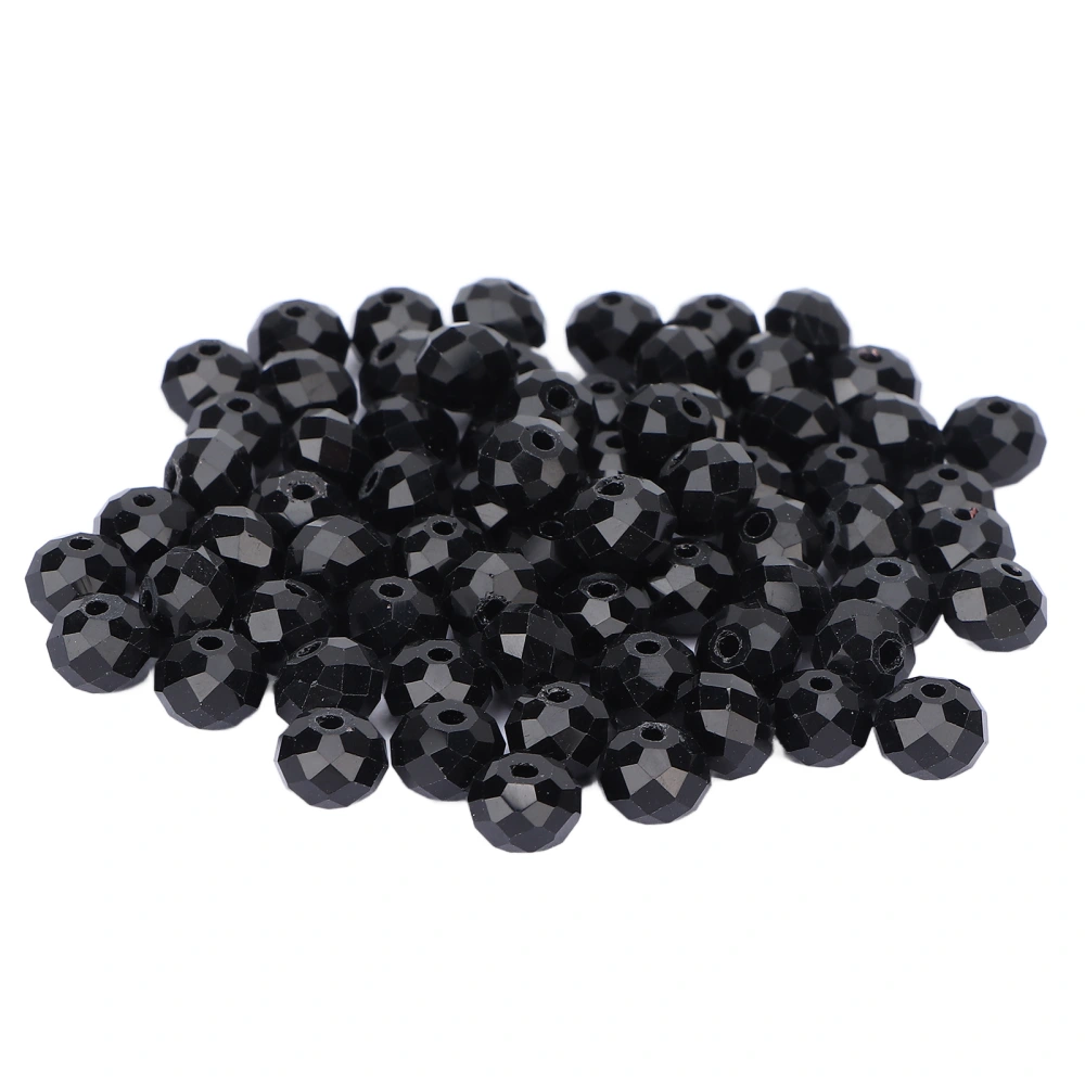 70pcs 0.31in Round Plastic Beads DIY Bracelets Accessories for Crafts Phone Strap Jewelry MakingBlack