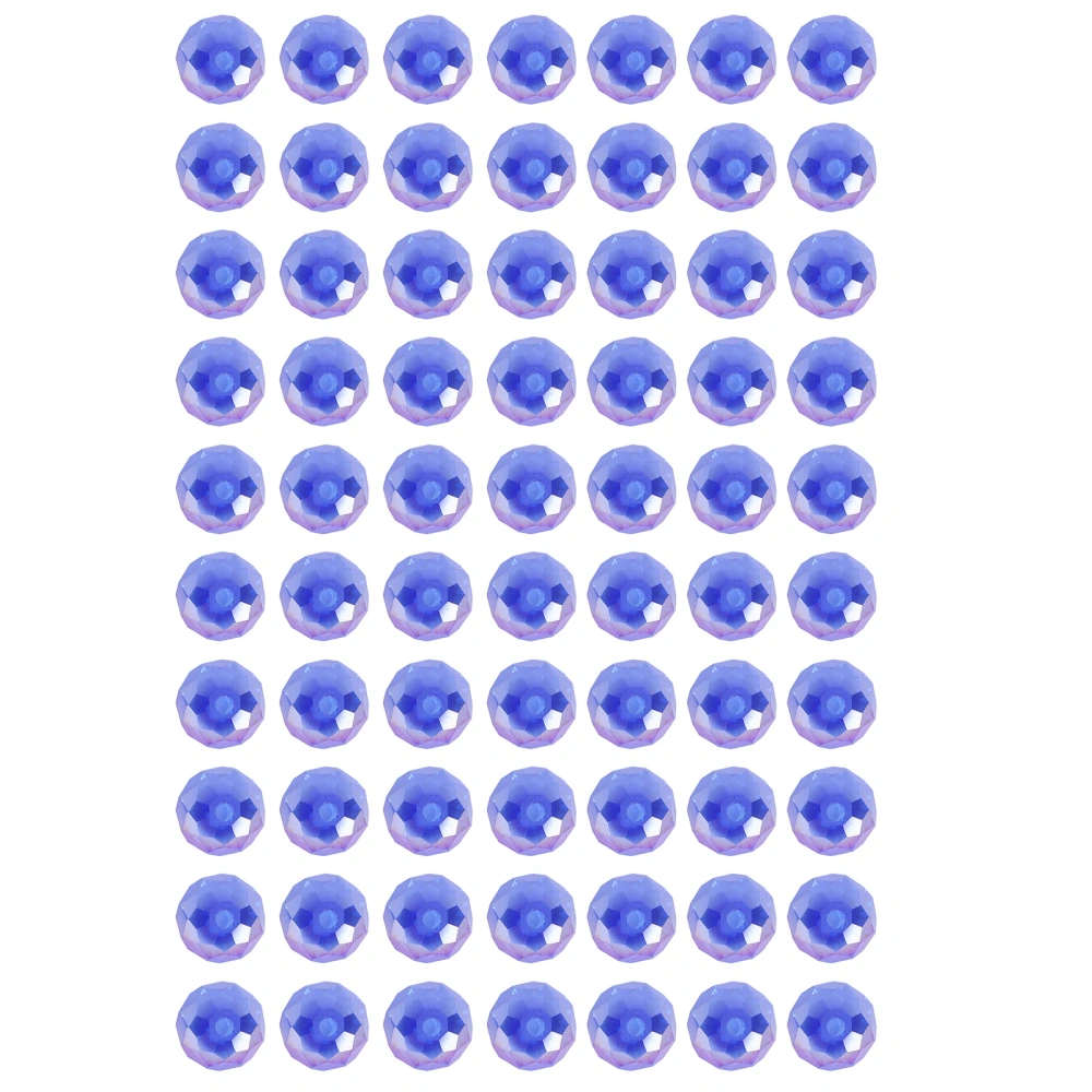 70pcs 0.31in Round Plastic Beads DIY Bracelets Accessories for Crafts Phone Strap Jewelry MakingDark Blue