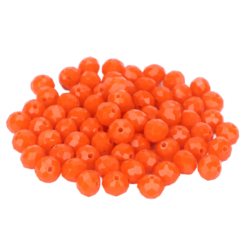 70pcs 0.31in Round Beads Crafts Phone Strap Jewelry Making DIY Bracelets AccessoriesOrange