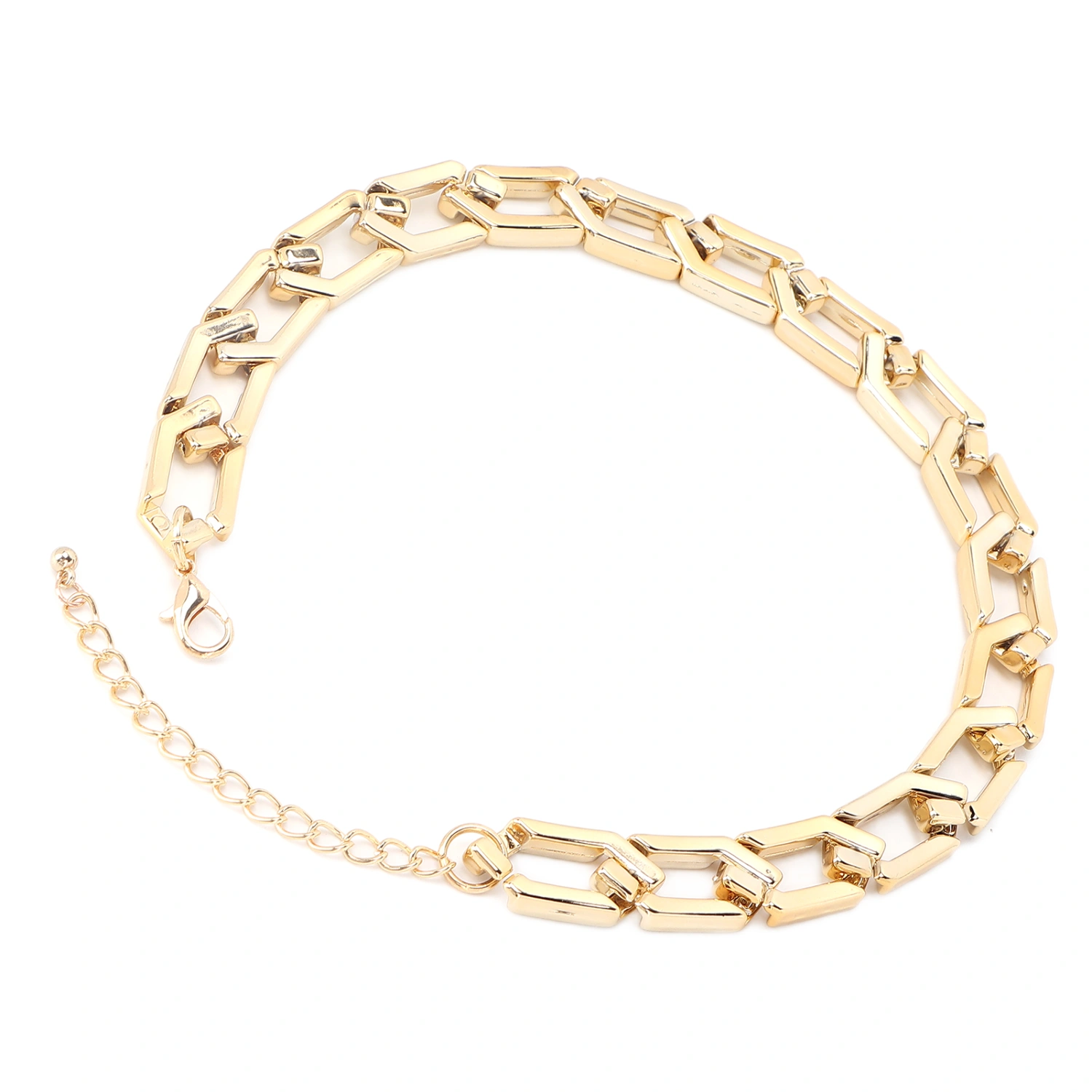 Fashionable Rapper Chain Hip Hop Punk Chain Individualized Chunky Necklace BraceletGold