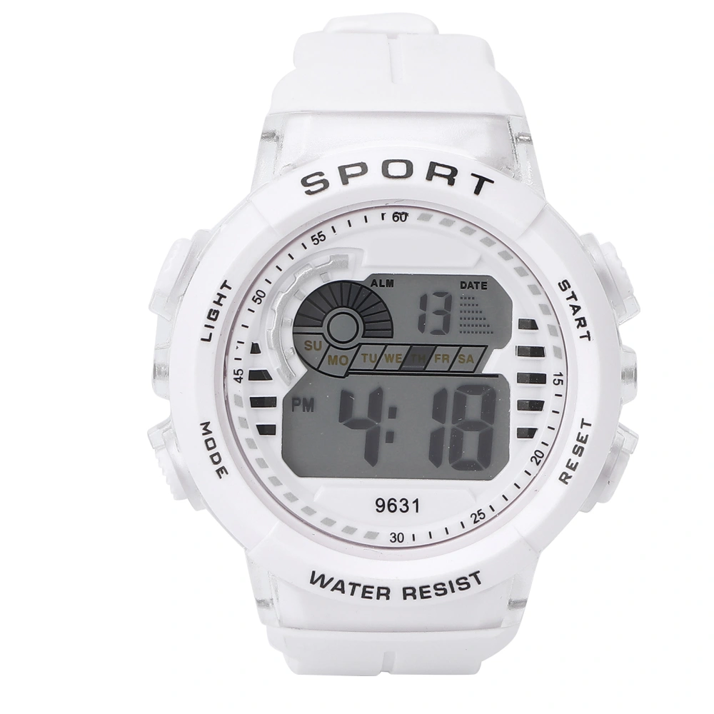 Kids Watch Waterproof Sports Multifunctional Digital Electronic Watches for OutdoorWhite