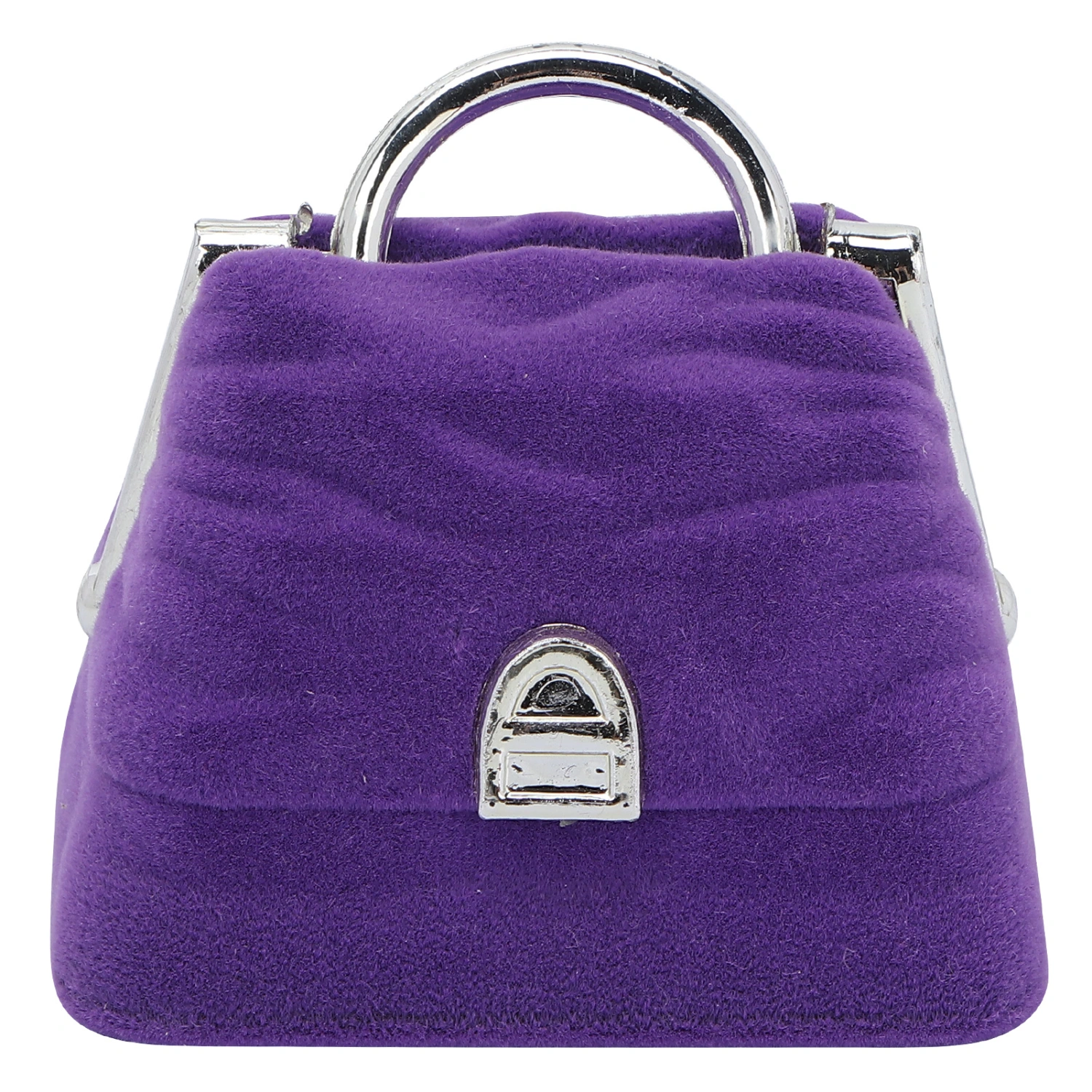 Ring Box Retro Exquisite Durable Lightweight Personality Jewelry Handbag Ornament BoxPurple