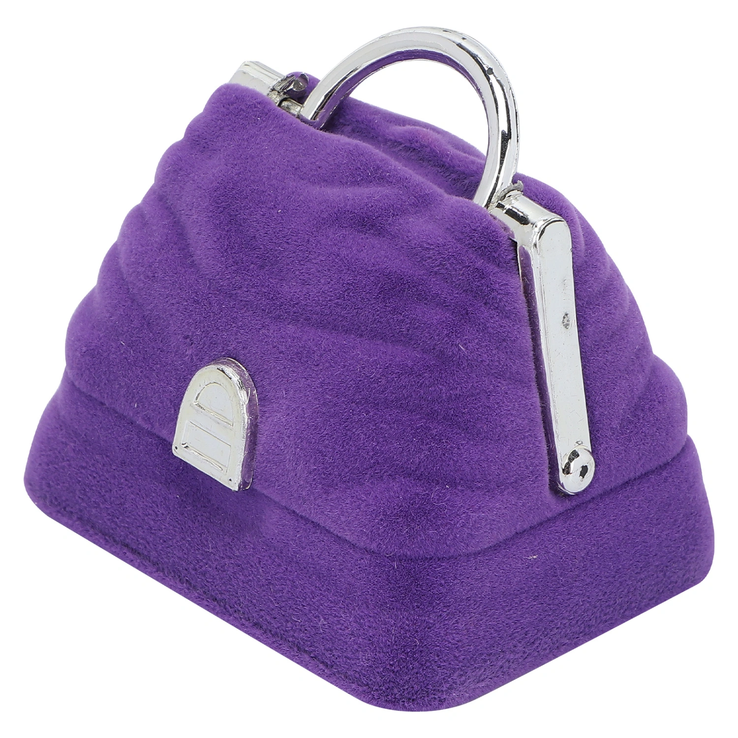 Ring Box Retro Exquisite Durable Lightweight Personality Jewelry Handbag Ornament BoxPurple