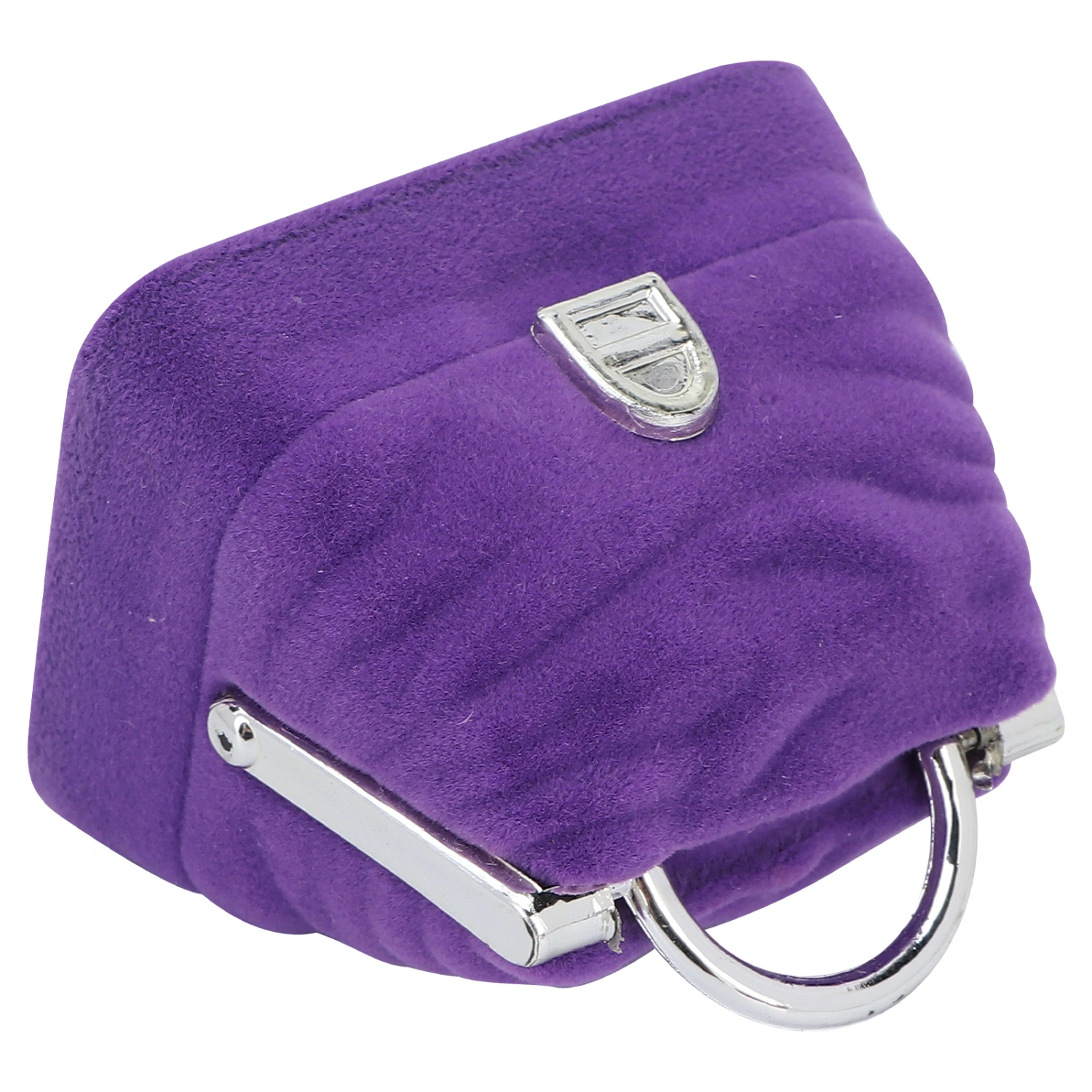 Ring Box Retro Exquisite Durable Lightweight Personality Jewelry Handbag Ornament BoxPurple