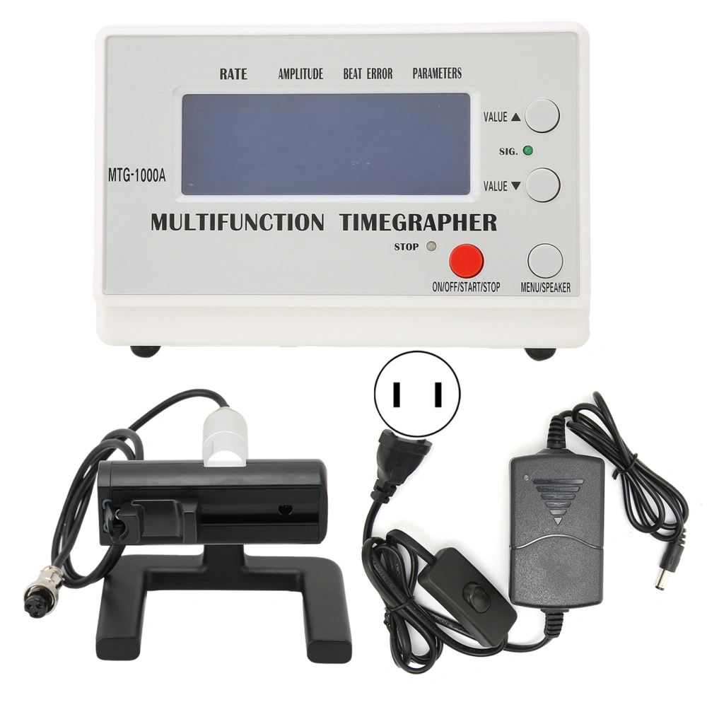 Professional Timegrapher Multifunctional Precise Watch Movement Detector with LCD Screen 100‑240VUS Plug